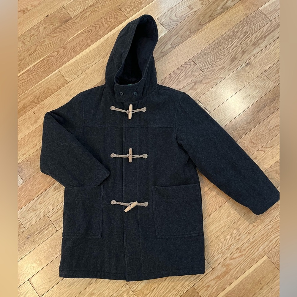 Benetton made in Italy wool blend duffle coat